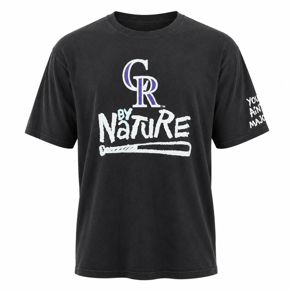 Colorado Rockies MLB CL By Nature Black Graphic T-Shirt Mens XL Baseball Tee